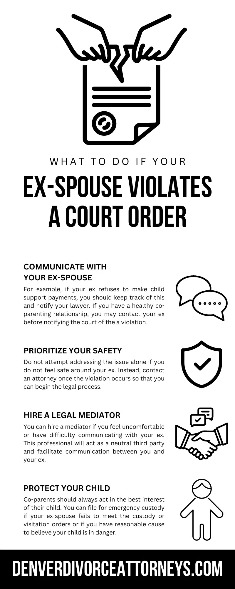 What To Do if Your Ex-Spouse Violates a Court Order
